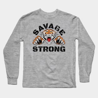 SAVAGE STRONG TIGER BODYBUILDING Long Sleeve T-Shirt